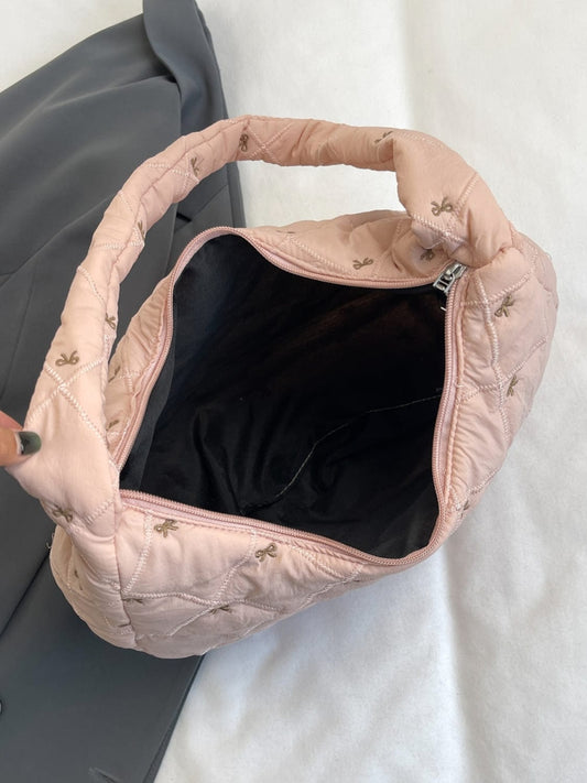 Bow Polyester Shoulder Bag - Trendsi