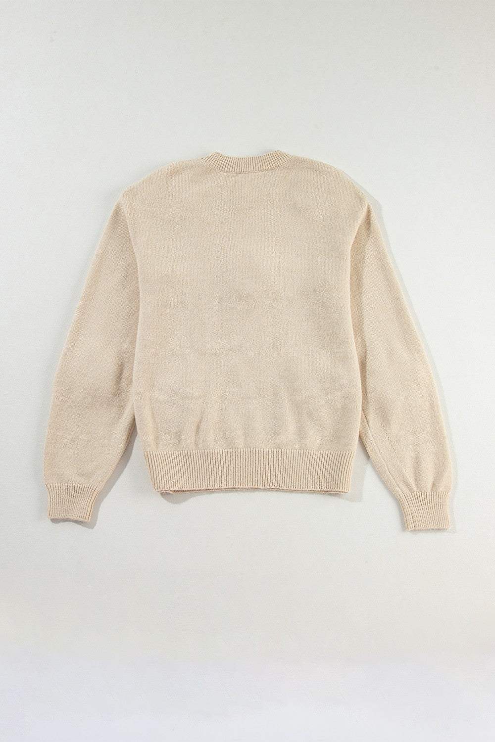 Crochet Flower Round Neck Long Sleeve Sweater - Trendsi - Flyclothing LLC