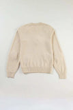 Crochet Flower Round Neck Long Sleeve Sweater - Trendsi - Flyclothing LLC