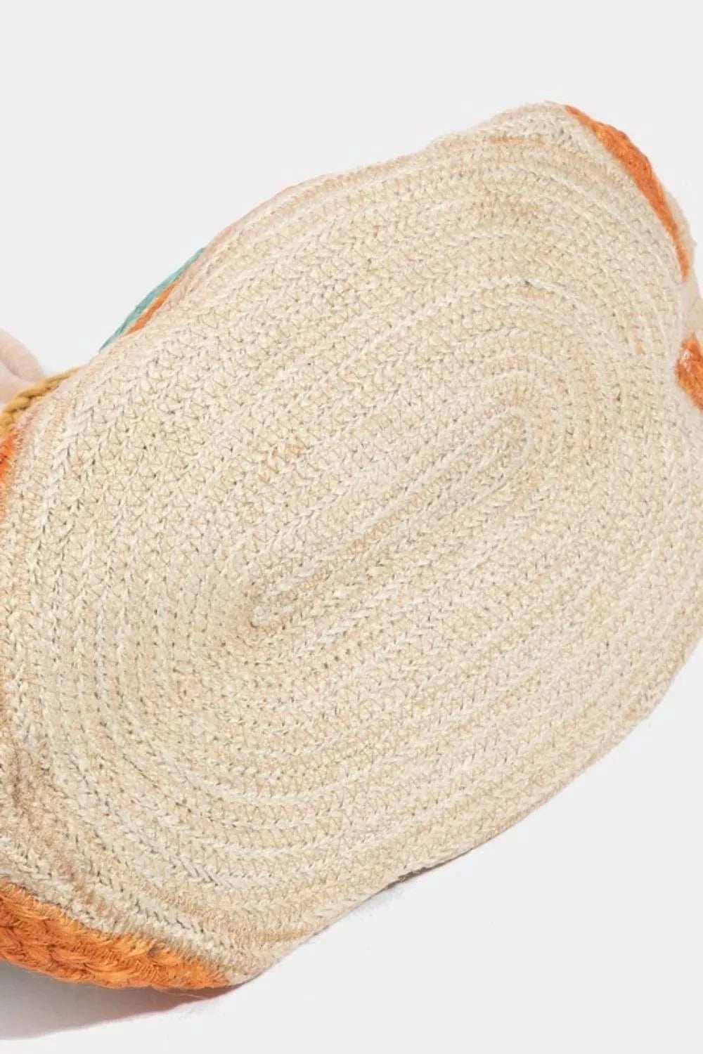 Fame Wavy Rainbow Straw Tote Bag - Trendsi - Flyclothing LLC