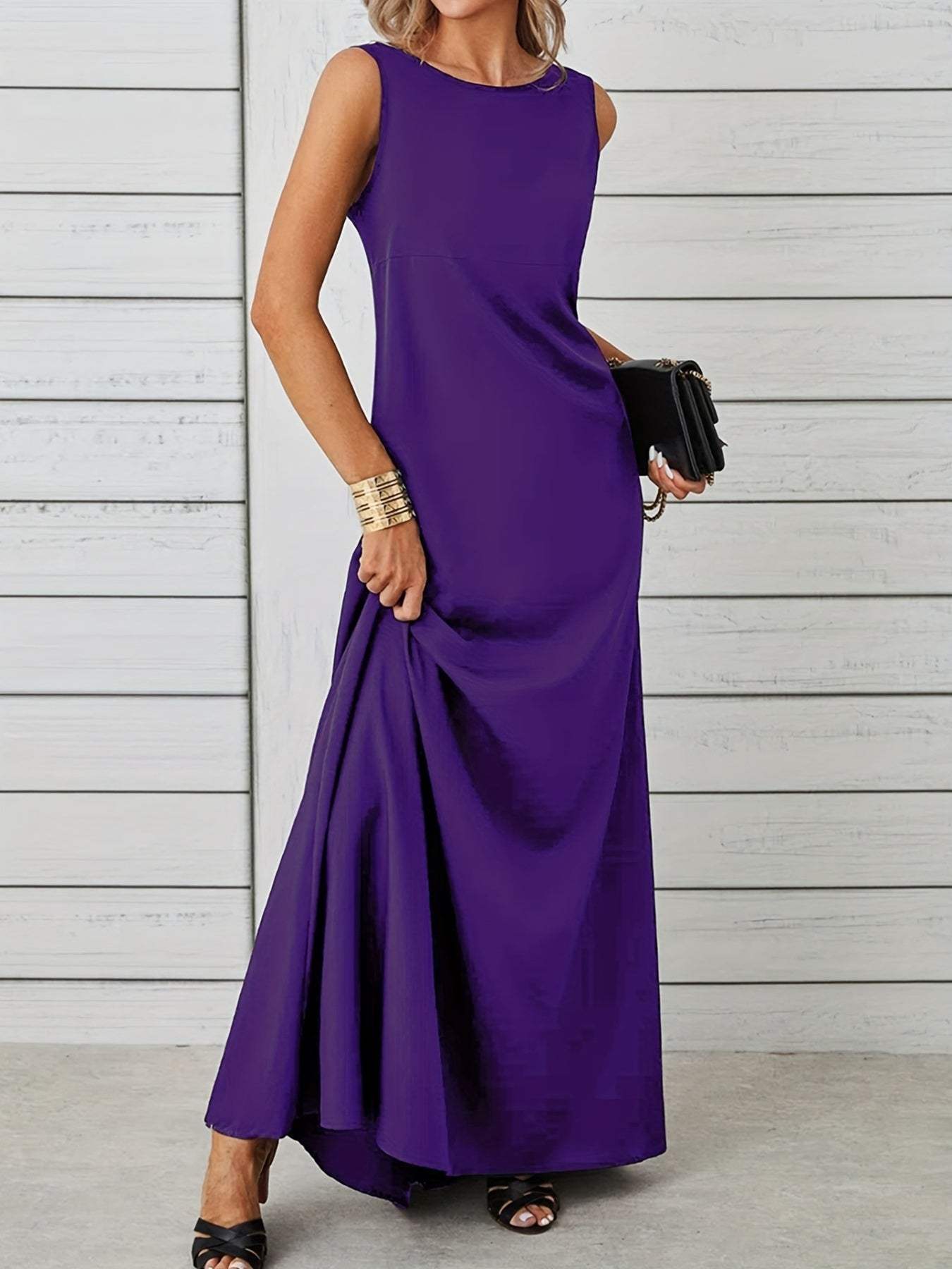 Sleeveless Flowy Maxi Dress - Trendsi - Flyclothing LLC