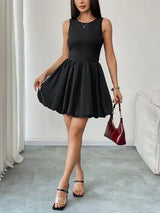 Perfee Ruched Sleeveless Mini Dress - Trendsi - Flyclothing LLC