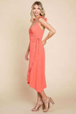Culture Code Ruffle Detail Surplice Wrap Slip Dress - Trendsi - Flyclothing LLC
