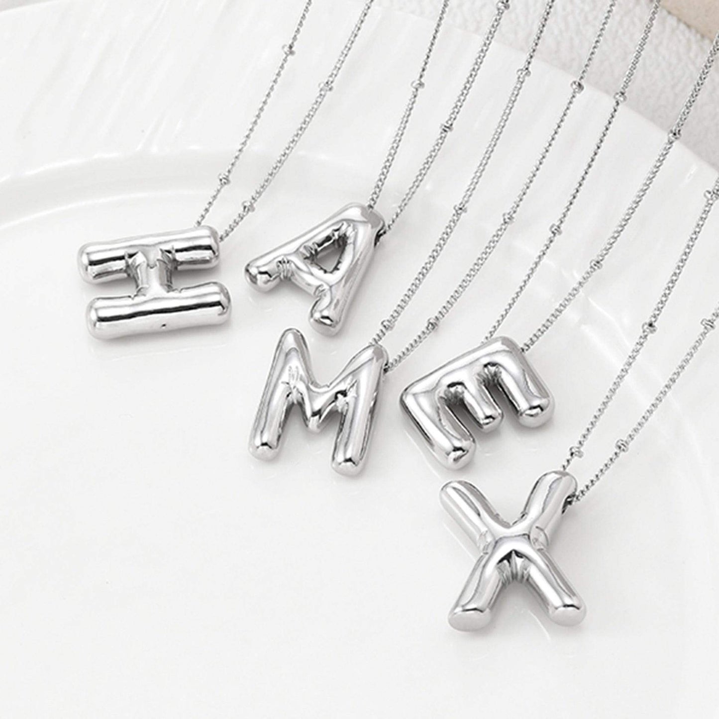 Copper Bubble Letter Pendant Necklace - Trendsi - Flyclothing LLC