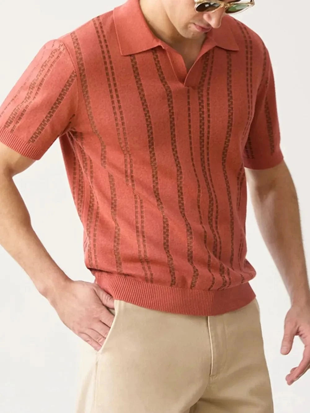Men's Plus Size Collared Neck Short Sleeve Polo - Trendsi