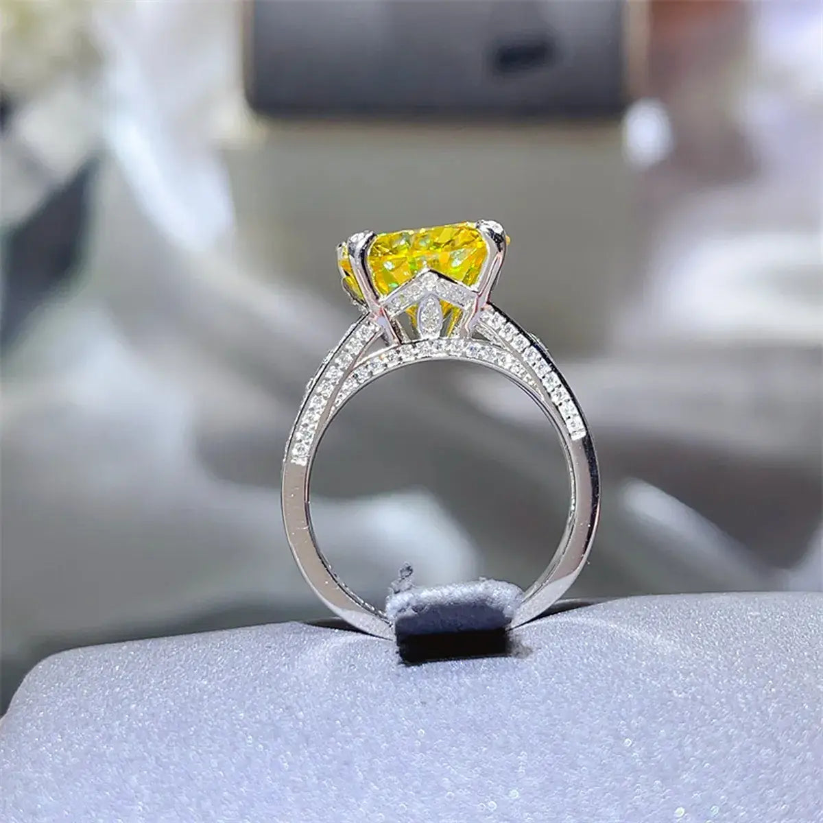 5 Carat Moissanite 925 Sterling Silver Ring - Trendsi - Flyclothing LLC