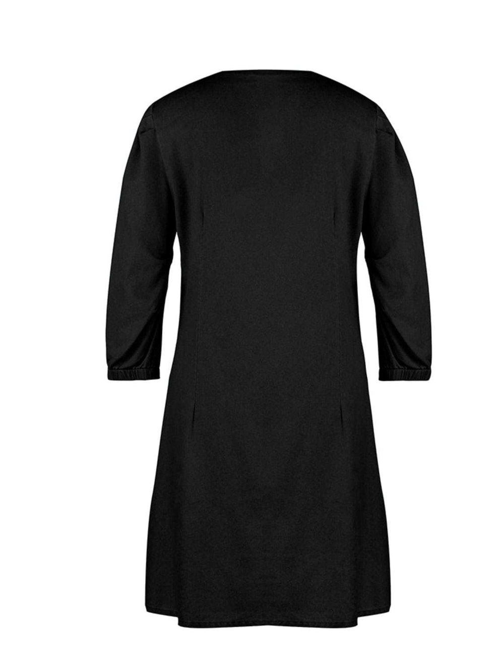 Full Size V-Neck Half Sleeve Dress - Trendsi - Flyclothing LLC