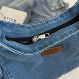 Adjustable Strap Denim Shoulder Bag - Trendsi - Flyclothing LLC