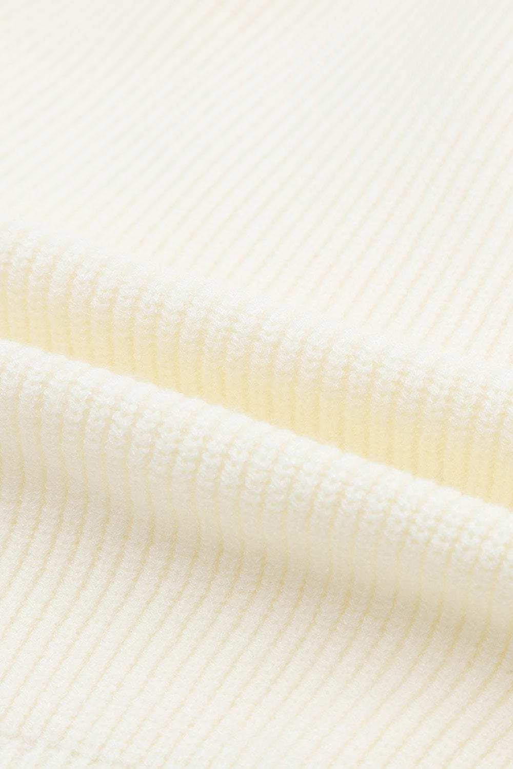 Ribbed Surplice Long Sleeve Sweater - Trendsi - Flyclothing LLC