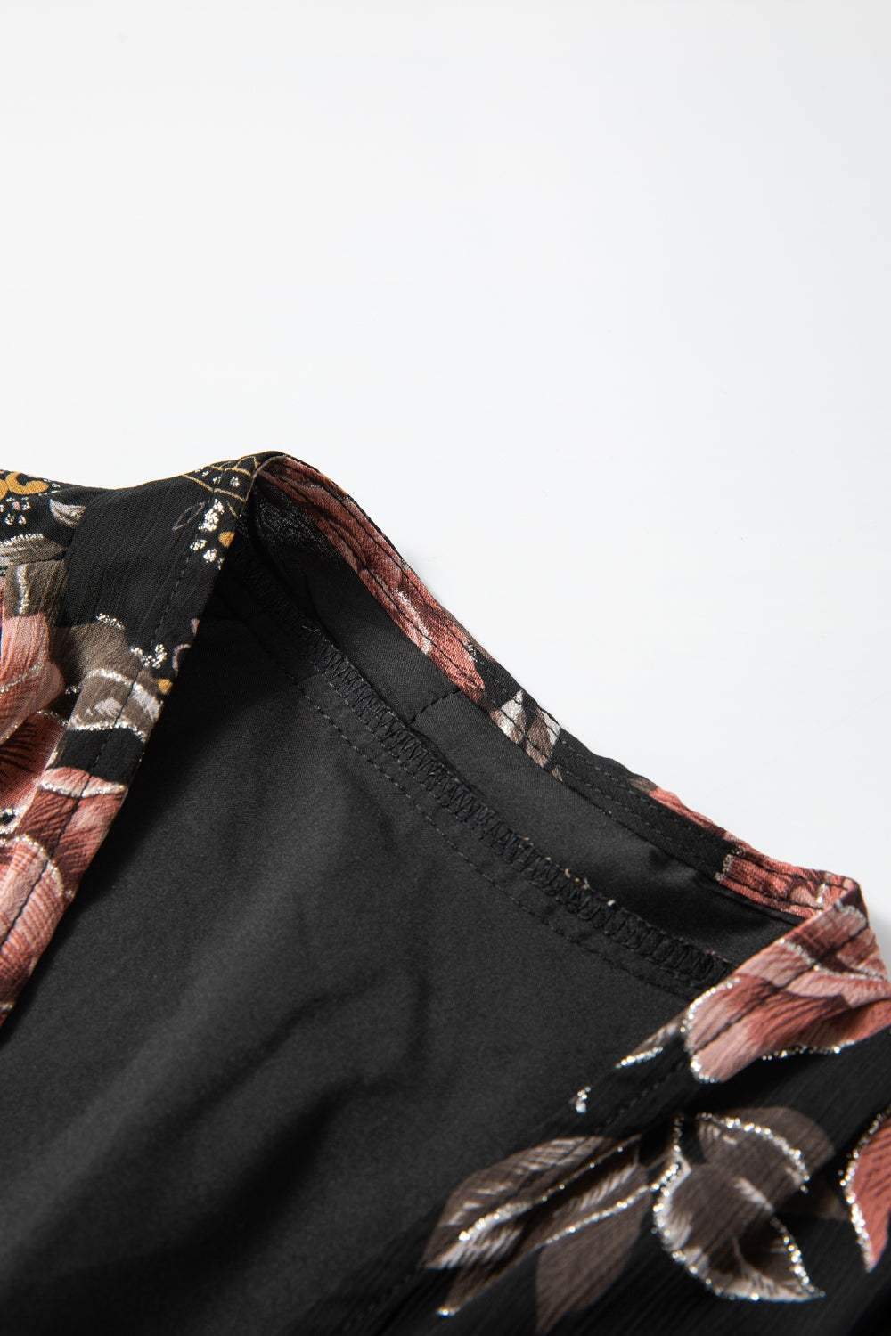 Printed Surplice Long Sleeve Blouse - Trendsi - Flyclothing LLC