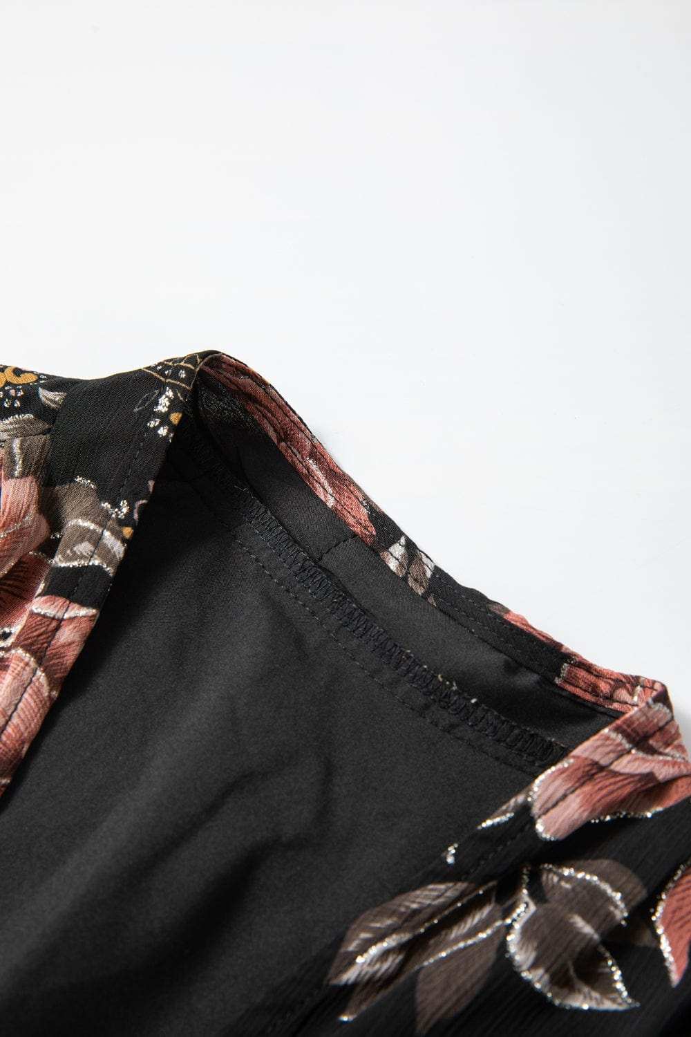 Printed Surplice Long Sleeve Blouse - Trendsi - Flyclothing LLC