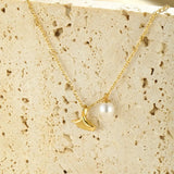 Pearl & Shell Pendant Necklace - Trendsi - Flyclothing LLC