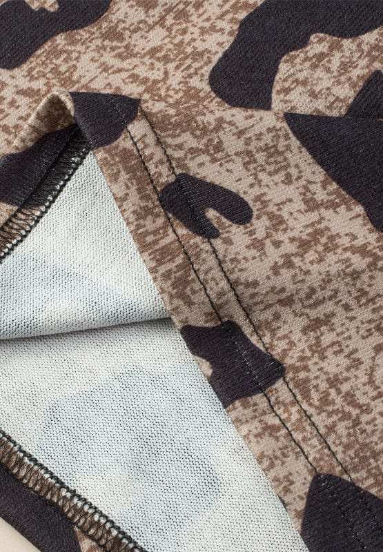 Leopard V-Neck Long Sleeve Blouse - Trendsi - Flyclothing LLC