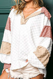 Exposed Seam Side Slit Color Block Long Sleeve Sweatshirt - Trendsi - Flyclothing LLC