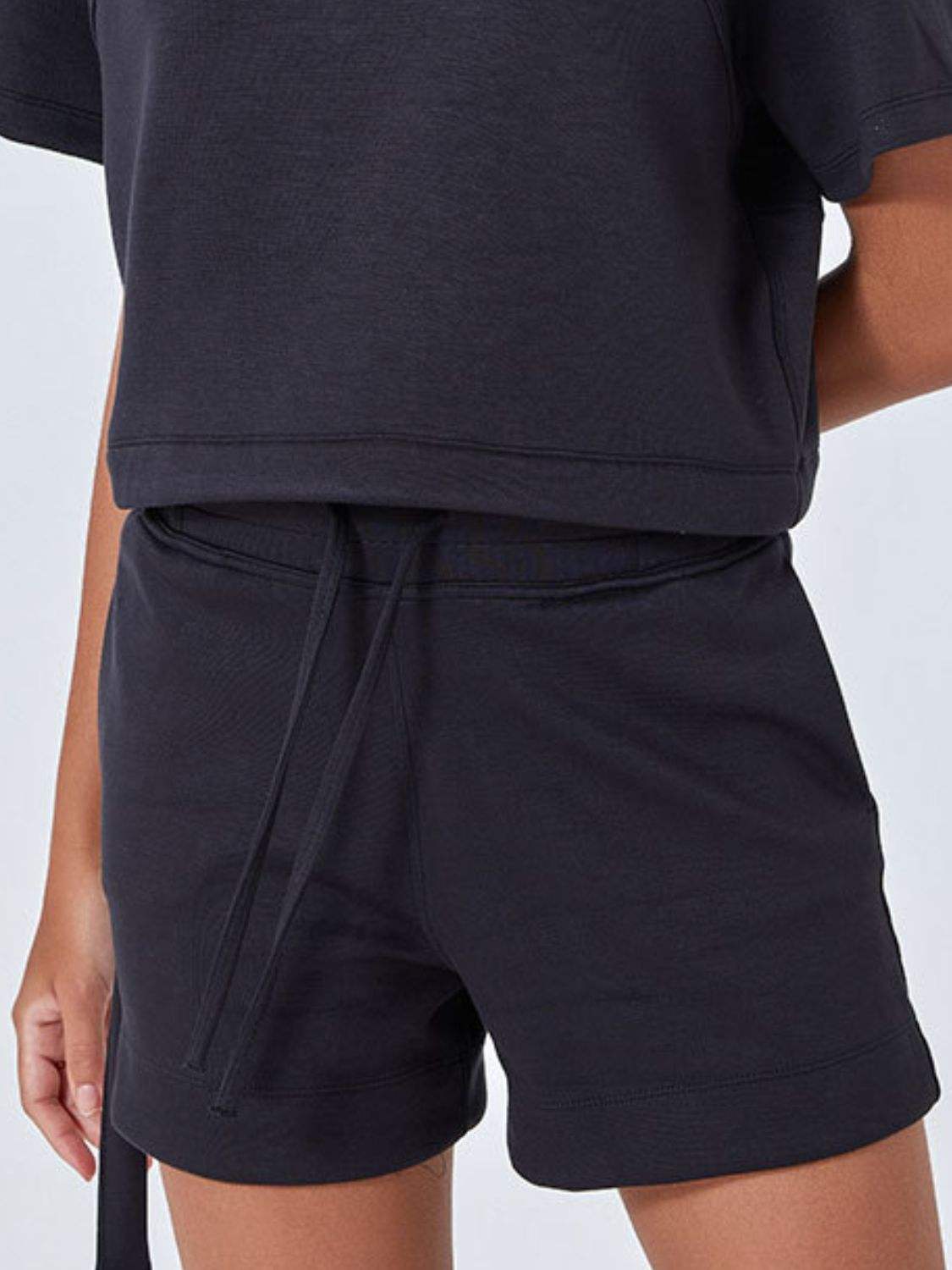 Drawstring Solid Color Shorts with Pockets - Trendsi - Flyclothing LLC