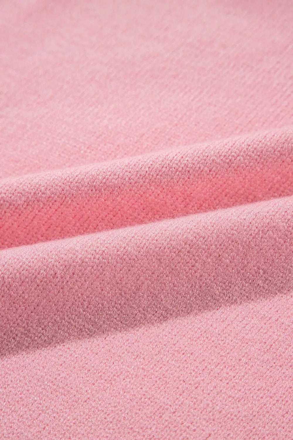 Daisy Notched Long Sleeve Sweater - Trendsi - Flyclothing LLC