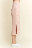 Jade By Jane Zebra Print Side Slit Midi Skirt - Trendsi