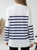 Striped Round Neck Long Sleeve T-Shirt - Trendsi