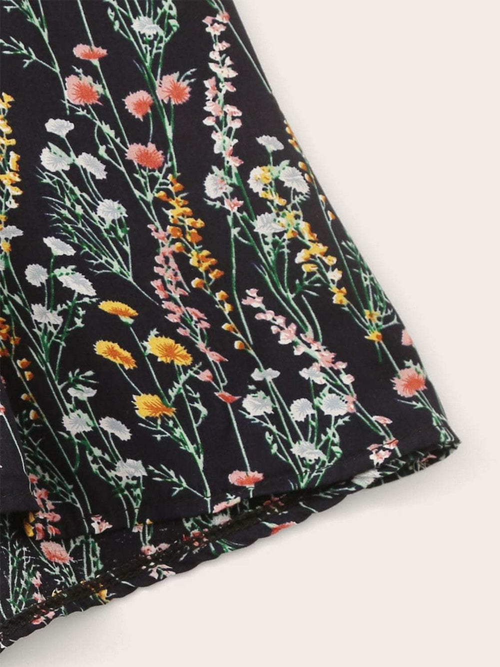 Tied Printed Short Sleeve Romper - Trendsi - Flyclothing LLC