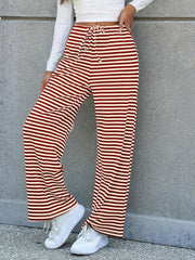 Lovelet Striped Wide Leg Pants - Trendsi