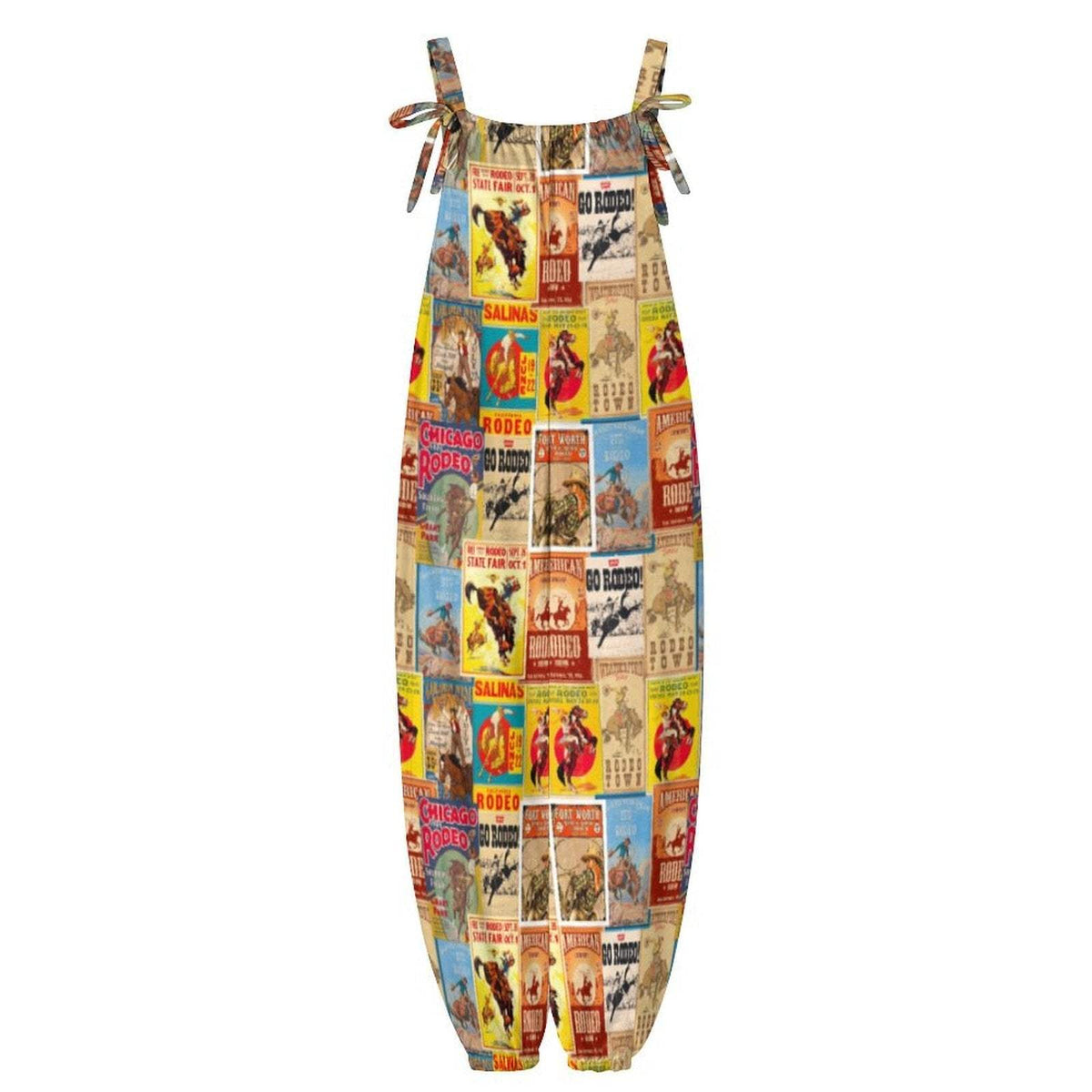 Baha Ranch Vintage Rodeo Poster Overalls Jumpsuit - Baha Ranch Western Wear - Flyclothing LLC
