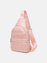 Quilted Adjustable Strap Puffy Sling Bag - Trendsi - Flyclothing LLC