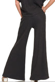 Zenana Wide Leg Flare Sweater Pants - Trendsi