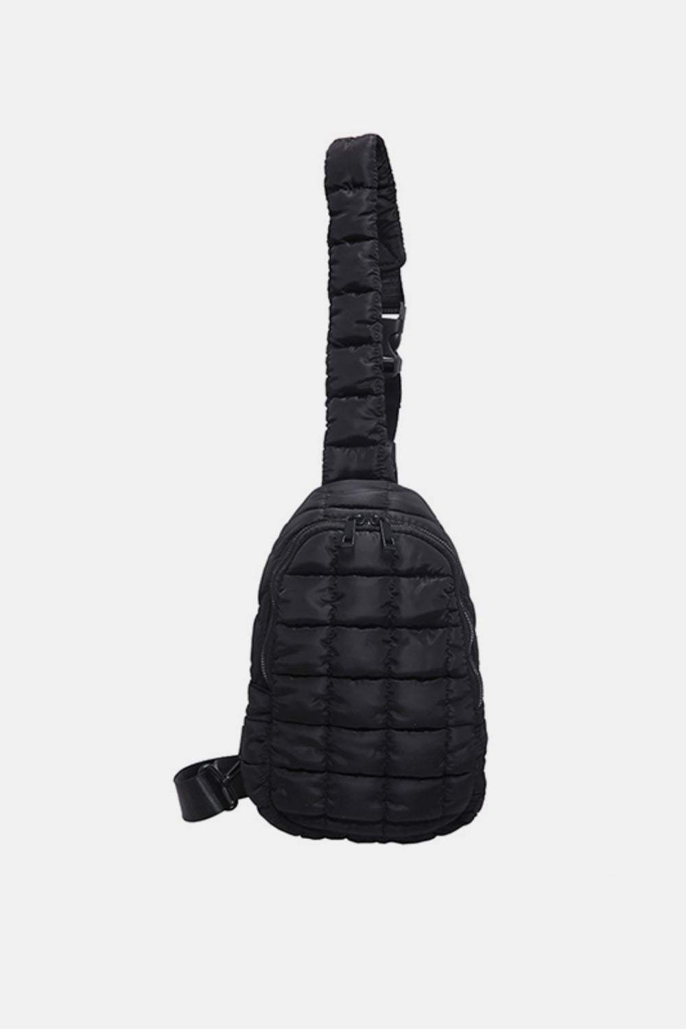 Quilted Nylon Crossbody Bag - Trendsi - Flyclothing LLC
