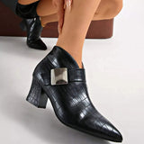 Point Toe Block Heels Boots - Trendsi - Flyclothing LLC
