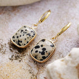 Copper Natural Stone Dangle Earrings - Trendsi - Flyclothing LLC