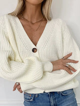 Full Size Chunky Knit Button-Down Cardigan Plus Size - Trendsi - Flyclothing LLC
