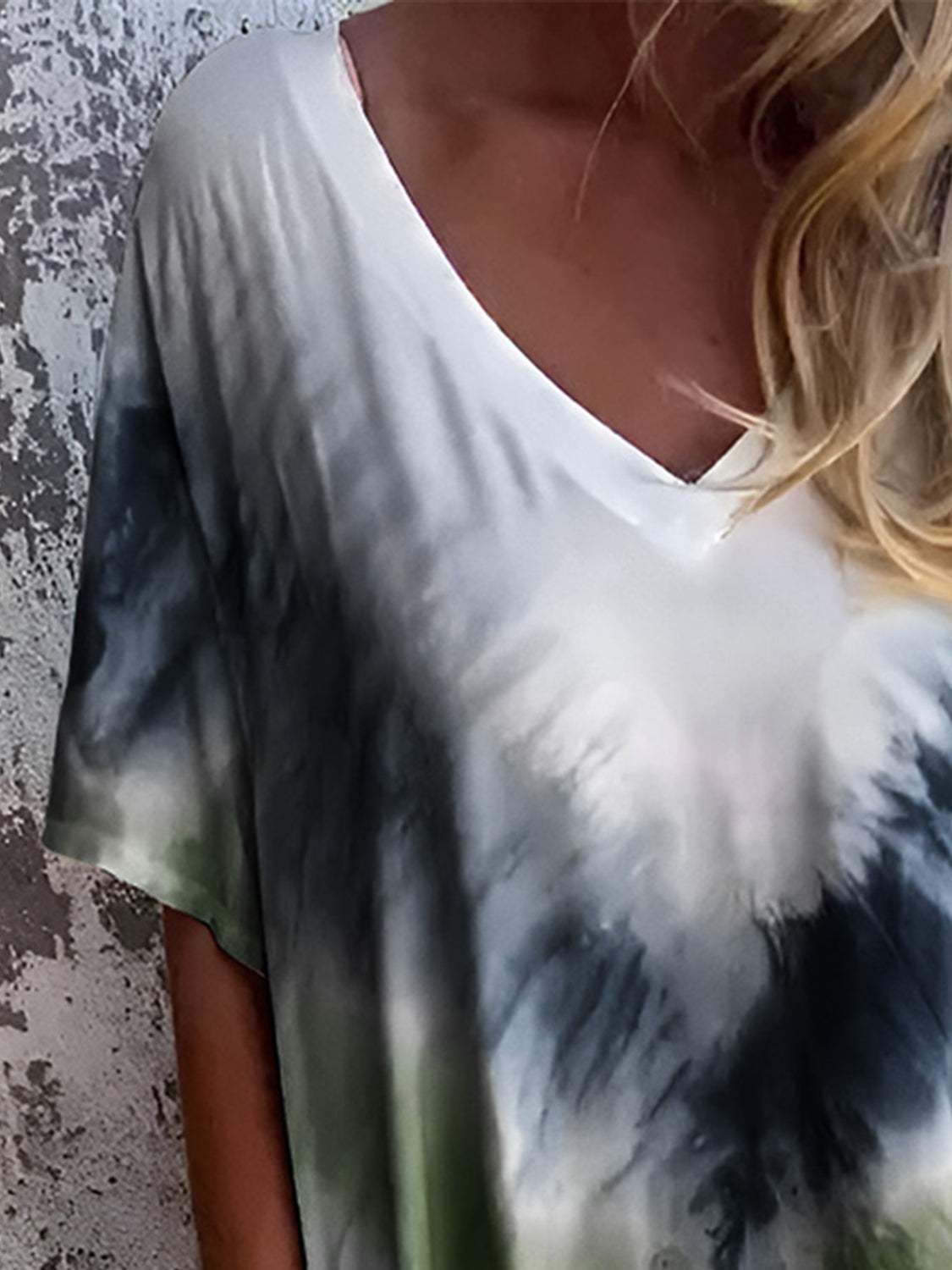 Full Size Pocketed Tie-Dye Short Sleeve Dress - Trendsi - Flyclothing LLC