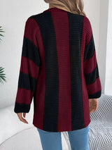 Color Block Button-Up Cardigan - Trendsi - Flyclothing LLC
