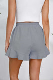 Full Size Drawstring Ruffle Hem Shorts - Trendsi - Flyclothing LLC