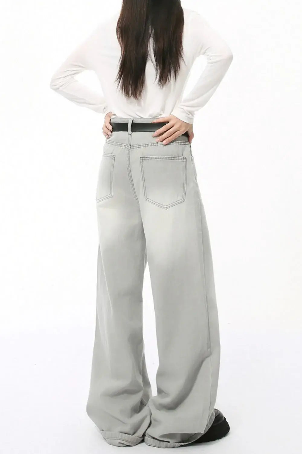 Wide Leg Jeans with Pockets - Trendsi - Flyclothing LLC