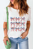 Bow Graphic Round Neck Short Sleeve T-Shirt - Trendsi - Flyclothing LLC