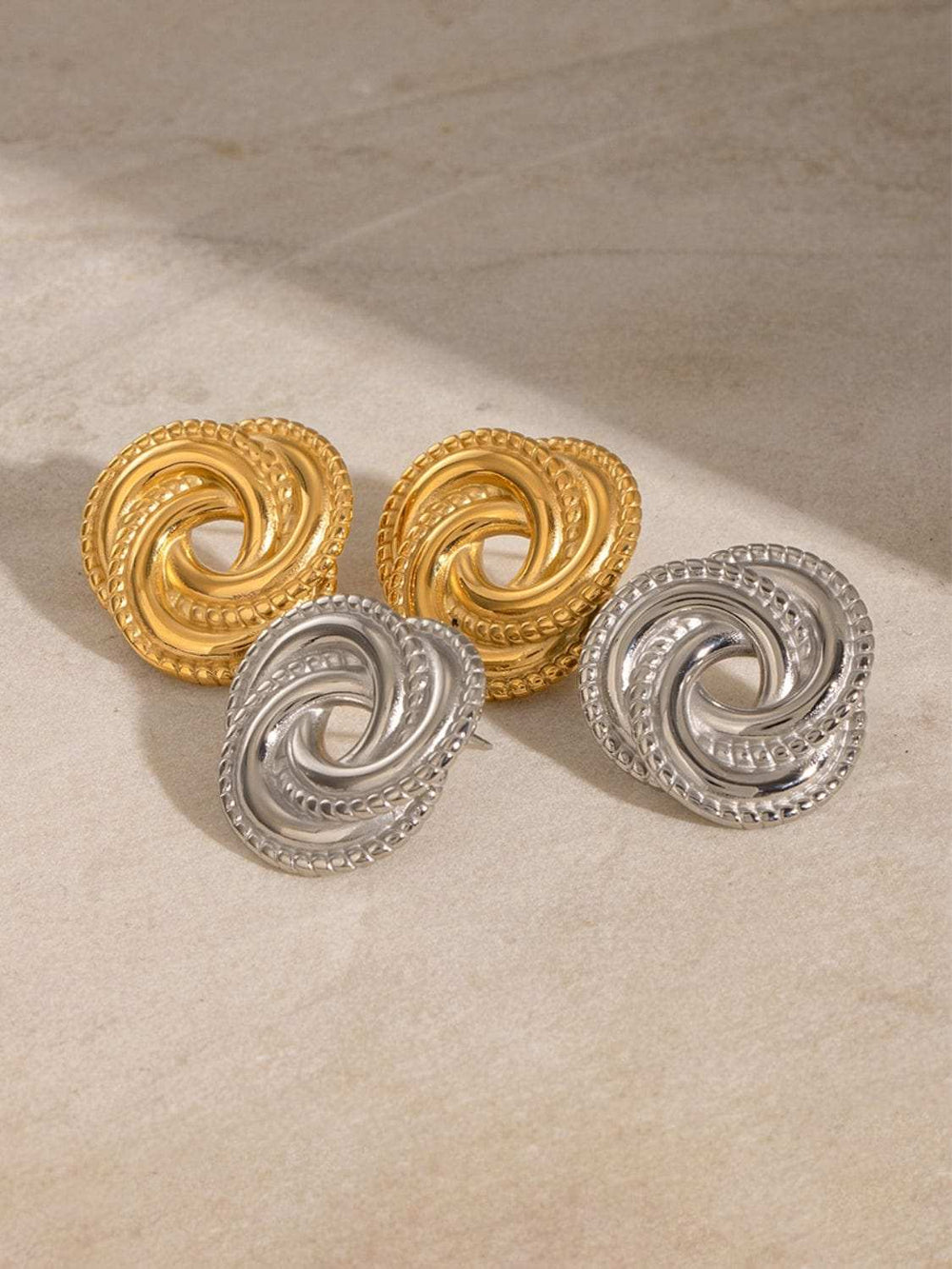 Stainless Steel Volution Stud Earrings - Trendsi - Flyclothing LLC