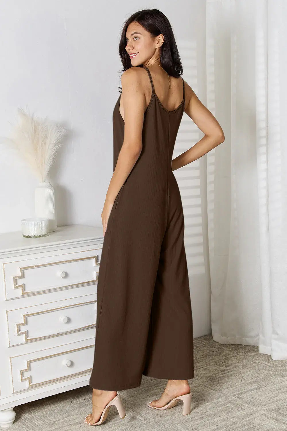 Basic Bae Full Size Spaghetti Strap V-Neck Jumpsuit - ShopBasicbae - Flyclothing LLC