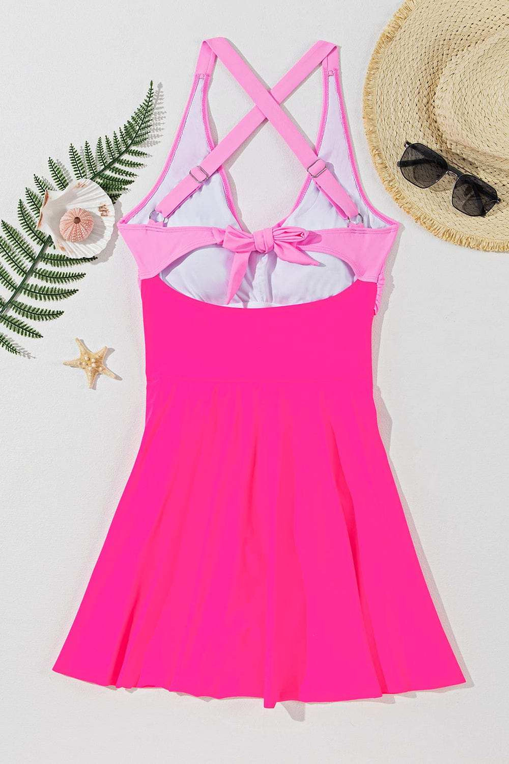 Crisscross V-Neck One-Piece Swimwear - Trendsi - Flyclothing LLC