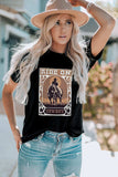 Graphic Round Neck Short Sleeve T-Shirt - Trendsi - Flyclothing LLC