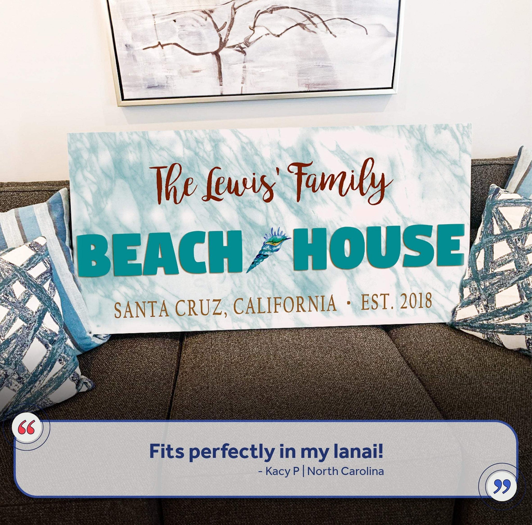 Beach House Sign II - Tailored Canvases - Flyclothing LLC