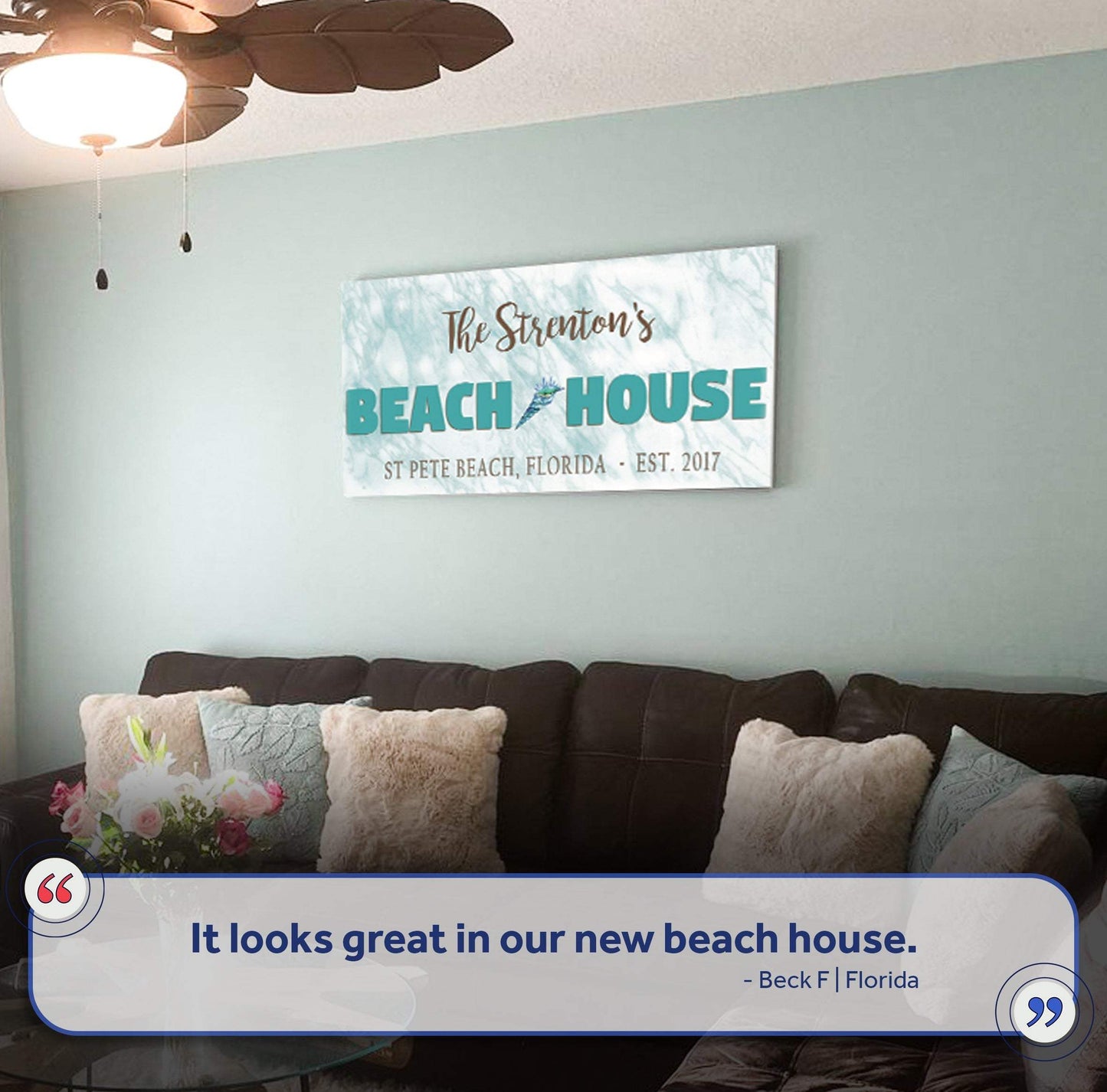 Beach House Sign II - Tailored Canvases - Flyclothing LLC