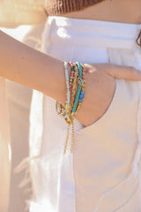 Beaded Gold Stacked Bracelet💚 - Boho Clothing and Accessories - Flyclothing LLC