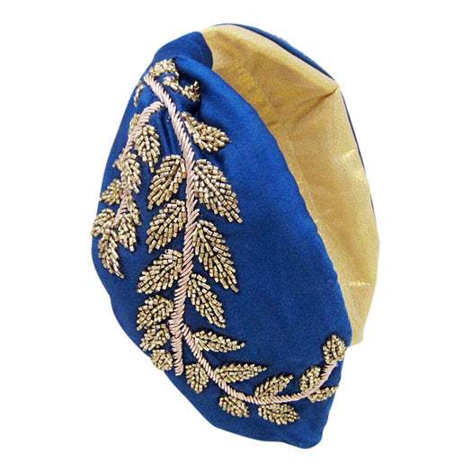 Beaded Leaf Cluster Knot Burnout Headband - Madeline Love - Flyclothing LLC
