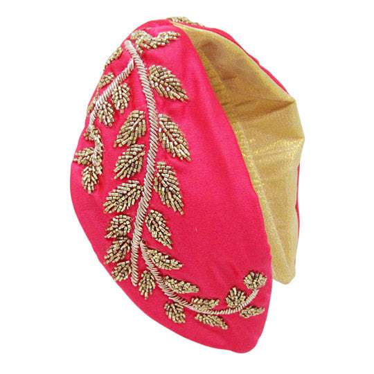 Beaded Leaf Cluster Knot Burnout Headband - Madeline Love - Flyclothing LLC
