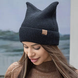 Beanie with Cat Ears - Madeline Love - Flyclothing LLC