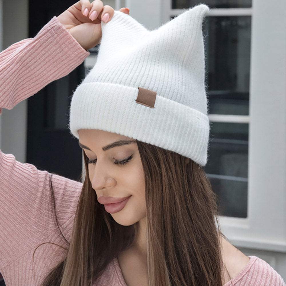 Beanie with Cat Ears - Madeline Love - Flyclothing LLC
