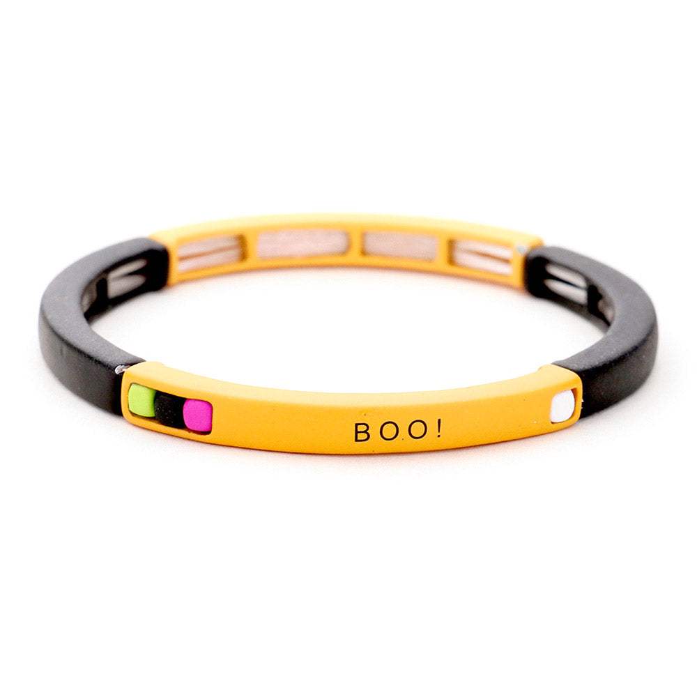 Beatrix Halloween Boo Bracelet Cube Resin Stretch Bracelet - Madeline Love - Flyclothing LLC