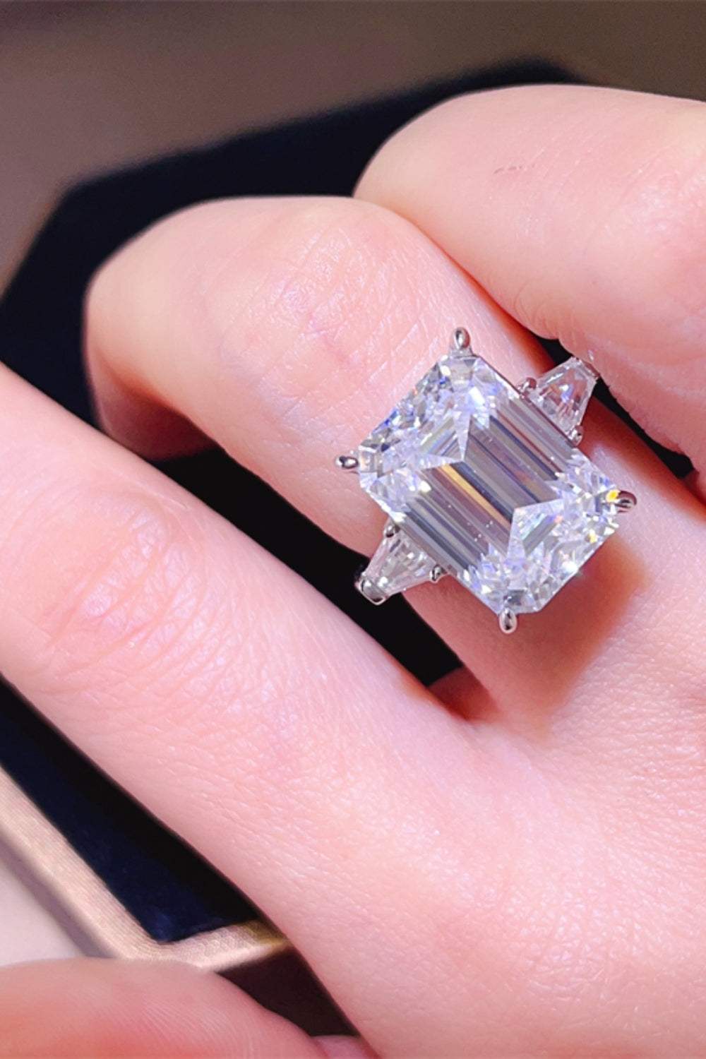 5 Carat Moissanite 925 Sterling Silver Ring - Trendsi - Flyclothing LLC