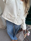 Textured Knit Button-Down Cardigan - Trendsi - Flyclothing LLC
